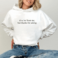 thumbnail image 1 of Hooded casual "Asking" letter graphic text printed T-shirt top Long-sleeved Cotton breathable White,S-2XL, 1 of 6