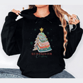 thumbnail image 1 of Hooded long-sleeved Women's All Booked For Christmas Graphic Tee T Shirt Top for Readers Black S-2XL, 1 of 7