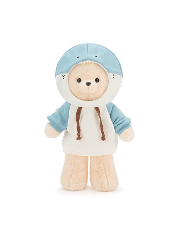 Hoodie Bear Plush Toy, Soft Stuffed Teddy Bear Doll, Cute Plush Animal with Hoodie for Kids and Adults, Cozy Sleeping Companion and Birthday Gift for Girls or Friends