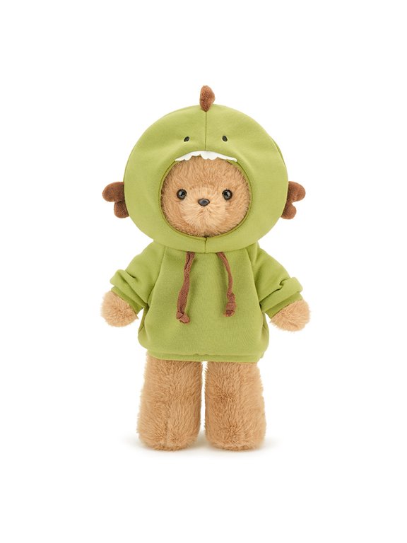 Hoodie Bear Plush Toy, Soft Stuffed Teddy Bear Doll, Cute Plush Animal with Hoodie for Kids and Adults, Cozy Sleeping Companion and Birthday Gift for Girls or Friends