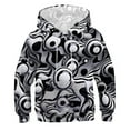 thumbnail image 1 of Hoodie Boy Teen Cartoon Print Tops Sweatshirts Kids Pullover 3D With Pocket Girl Boys Tops Novelty Pattern Hoodies ZC Grey 5 Years-6 Years, 1 of 2