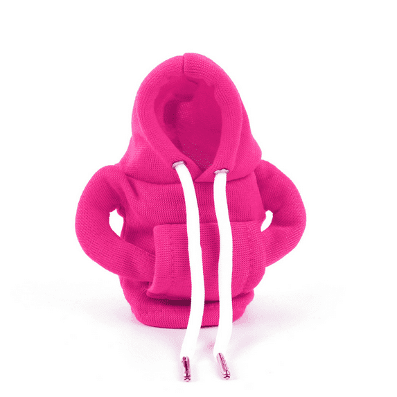 Hoodie Car Gear Shift Cover, Gear Shift Hoodie, Car Shift Knob Hoodie, Automotive Interior Accessories, Universal Fit Knob Cover-rose Red-knitted brushed fabric