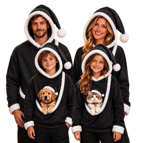 Hoodie with Cat Dog Pouch Fleece Pet Carrier Hoodies Pet Pouch Hoodie for Women Cat Dog Carrier Hoodies Carrying Pet Pocket for Cat Dogs Hoodie & Snack Hoodies