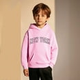 thumbnail image 1 of Hoodie City Name Letter Print Pink Hoodie Long Sleeve Casual Basic Pullover Sweatshirt Hoodie Fall Winter Clothes Toddler Boys Clothes 4T, 1 of 7