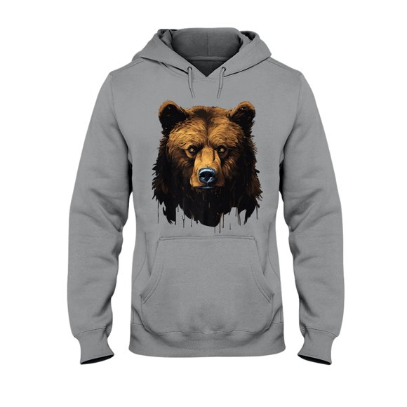 Hoodie Daily, Sport, Weekend, Vacation.Bear Grizzly Wildlife Mountains Animal Premium&nbsp;Hooded Sweatshirt