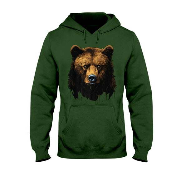 Hoodie Daily, Sport, Weekend, Vacation.Bear Grizzly Wildlife Mountains Animal Premium&nbsp;Hooded Sweatshirt