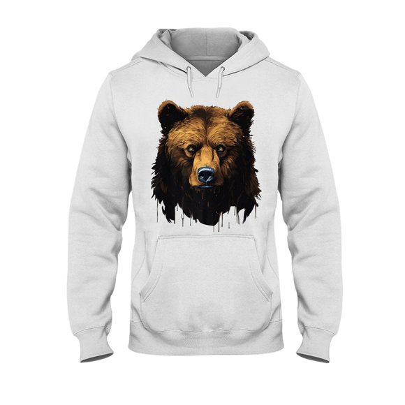 Hoodie Daily, Sport, Weekend, Vacation.Bear Grizzly Wildlife Mountains Animal Premium&nbsp;Hooded Sweatshirt