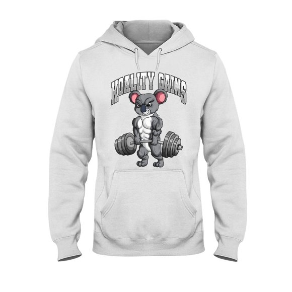 Hoodie Daily, Sport, Weekend, Vacation.Koala Koality Gains Fitness Bodybuilding