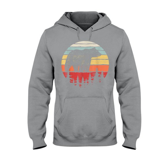 Hoodie Daily, Sport, Weekend, Vacation.Vintage Retro Grizzly Bear
