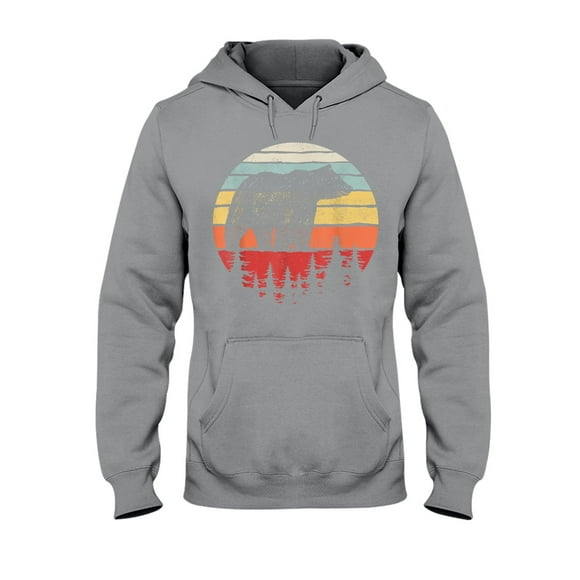 Hoodie Daily, Sport, Weekend, Vacation.Vintage Retro Grizzly Bear