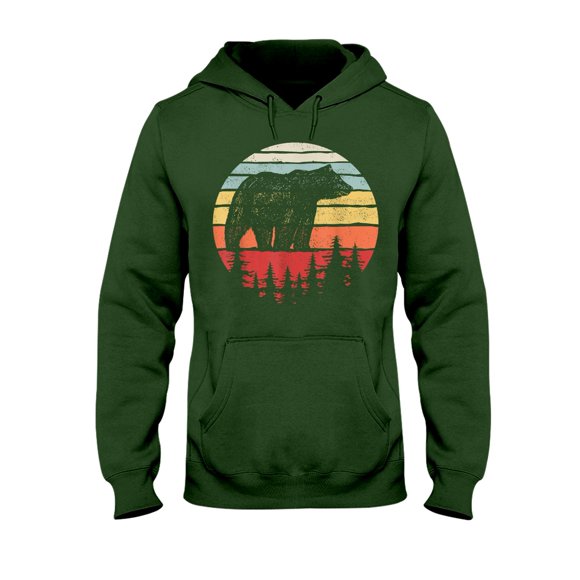 Hoodie Daily, Sport, Weekend, Vacation.Vintage Retro Grizzly Bear