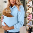 thumbnail image 1 of Hoodie with Dog Pouch, Oversized Sweatshirt Kangaroo Pocket Front Carry Pouch for Small and Cats,Casual Puppy Dogs Holder Solid Long Sleeve Pullover Top,XXL,Z29-Beige, 1 of 9