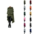 thumbnail image 1 of Hoodie Dress for Women 2025 Long Sleeve Irregular Hem Long Hooded Sweatshirt with Pockets Pullover Tops, 1 of 1