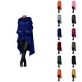 thumbnail image 1 of Hoodie Dress for Women with Pockets Long Sleeve Irregular Hem Solid Color Loose Hooded Sweatshirt Pullover Tops, 1 of 6
