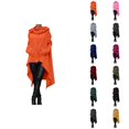 thumbnail image 1 of Hoodie Dress for Women with Pockets Long Sleeve Irregular Hem Solid Color Loose Hooded Sweatshirt Pullover Tops, 1 of 6