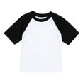 thumbnail image 1 of Hoodie for Girl with Zipper Raglan Shirt Kids Girls' Short Sleeve Crewneck T-Shirt Tee Kids Short-Sleeve Cotton T-Shirt Basic Summer Tee Tops Black 8Y, 1 of 7