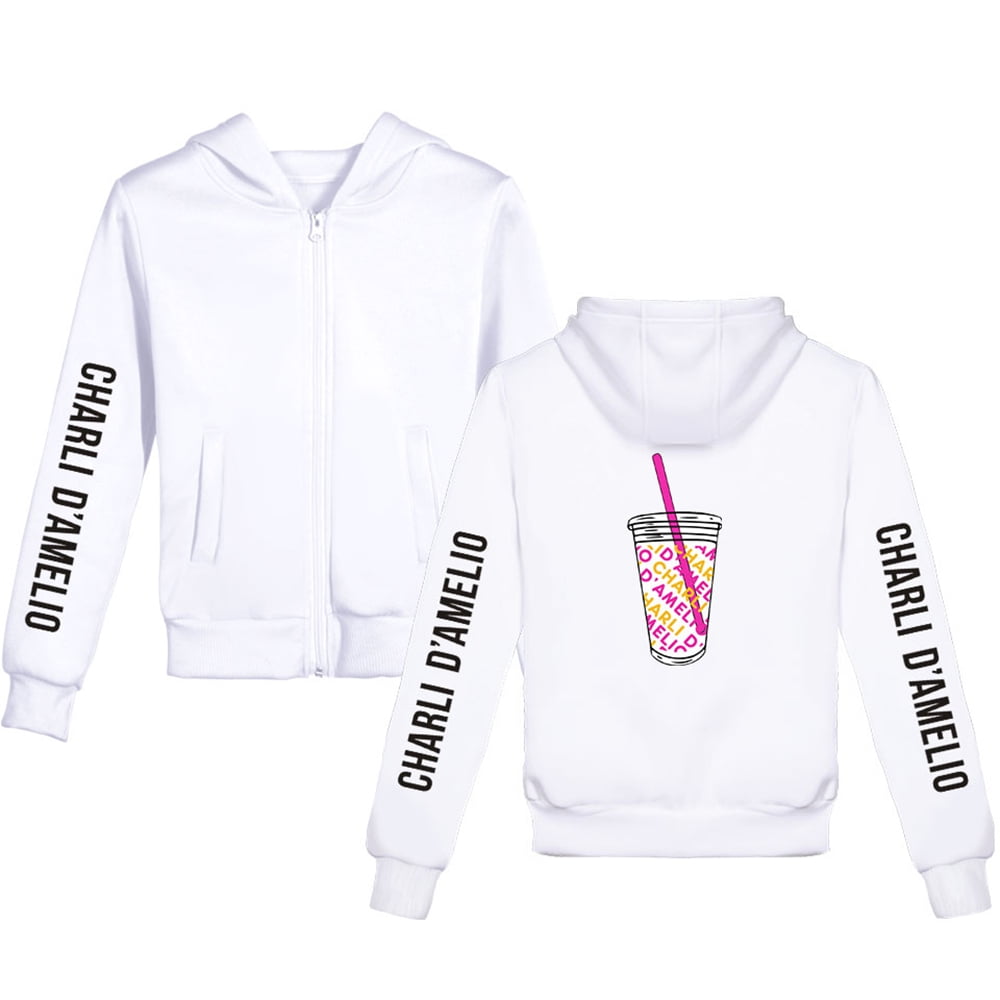 Hoodie for Girls 3 8 Years Charli DAmelio Zip up Costume for Girls