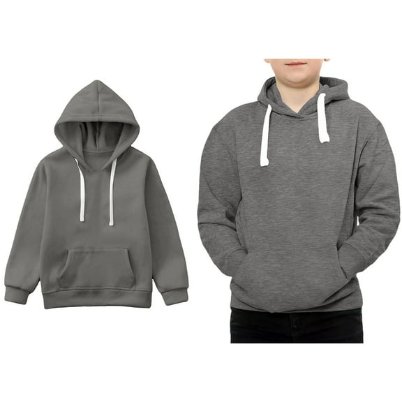 Hoodie Grey Hoodies Long Sleeve Soft Sweatshirts Top Fall Clothes Girls Sweatshirts Size 13-14 Years Boys Girls Fashion