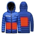 thumbnail image 1 of Hoodie Heated Jacket for Kids Windproof Keep Warm Electric Heated Coats Winter USB Charging Heating Down Jacket, 1 of 6