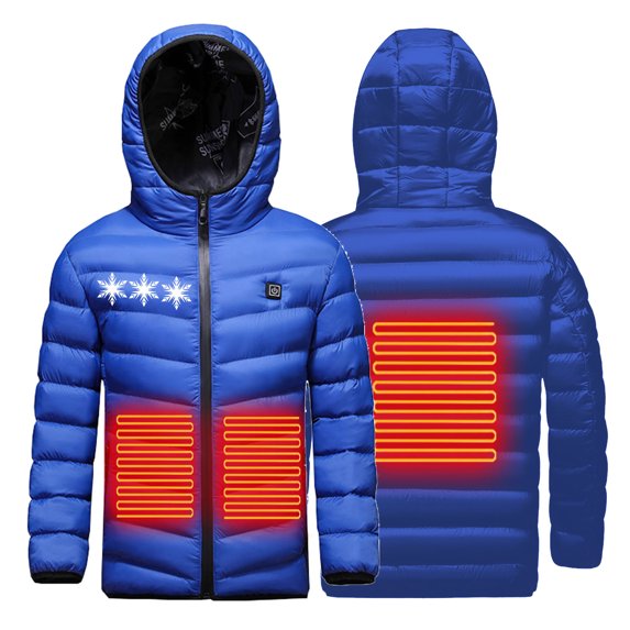 Hoodie Heated Jacket for Kids Windproof Keep Warm Electric Heated Coats Winter USB Charging Heating Down Jacket
