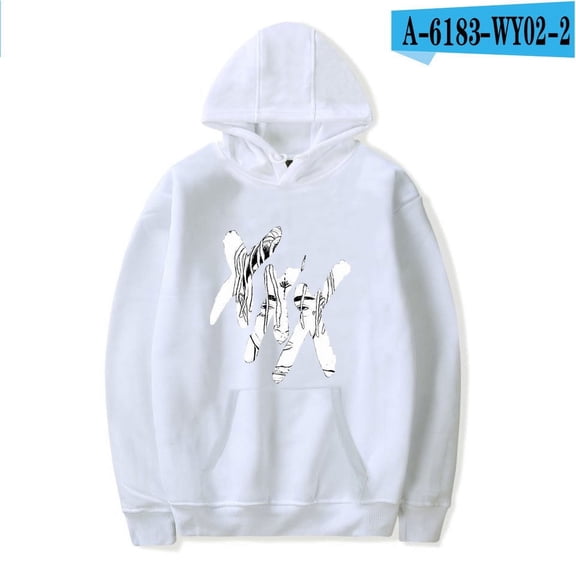 Hoodie Hip Hop Gothic Graphic Pullover Rapper XXXTentacion Casual Streetwear Unisex Sweatshirt M