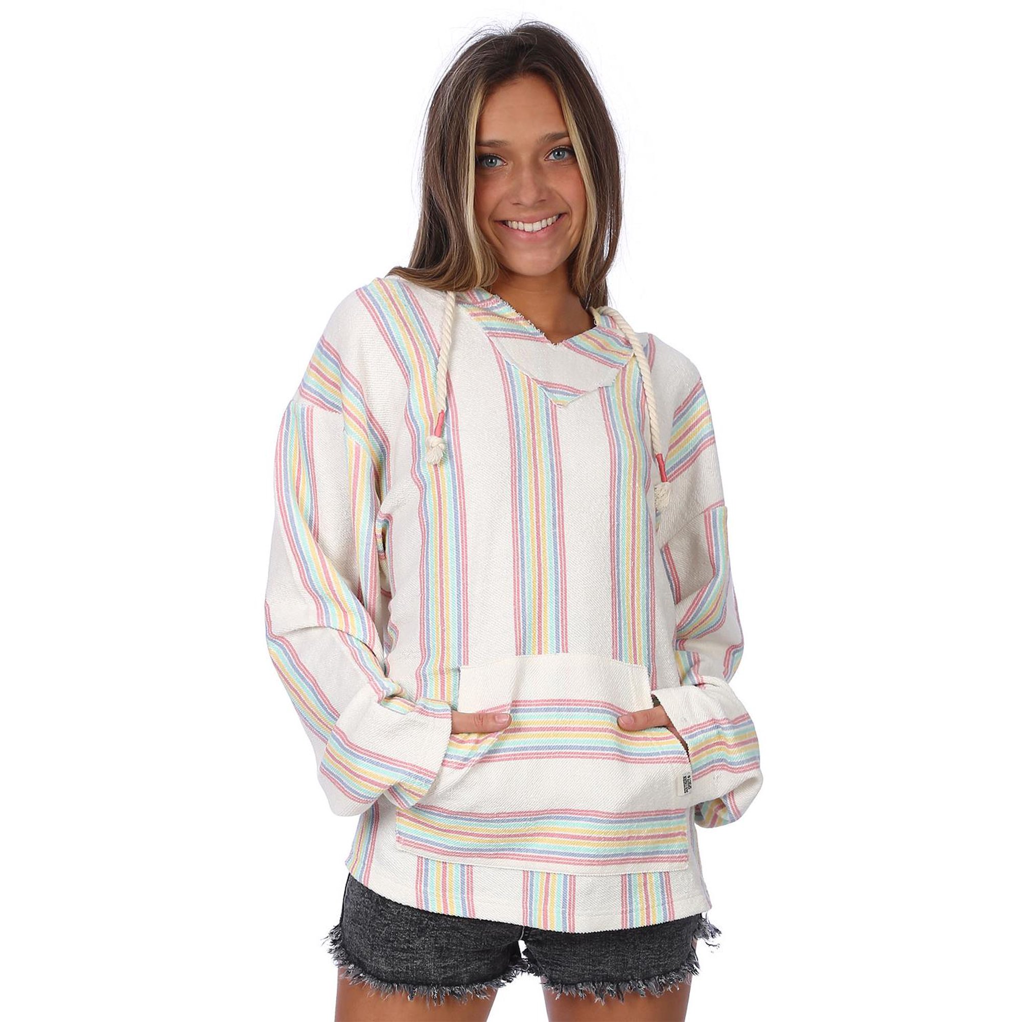 Hoodie Hippie Surf Poncho Sweater Sweatshirt Pullover, Peach Blue, Size: XL,  Exist - Walmart.com