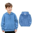thumbnail image 1 of Hoodie Kids Blue Hooded Long Sleeve Pullover Tops Fall Winter Clothes 5-6 Years Girls Clothes, 1 of 4