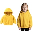 thumbnail image 1 of Hoodie Kids Yellow Hoodies Lightweight Long Sleeve Hoodies Fall Winter Clothes Girls Clothes Size 5-6 Years Boys Girls Fashion, 1 of 4