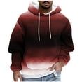 thumbnail image 1 of Hoodie Mens Shirts Hooded Drawstring Adjustable Shirt Men Casual Fashion Hooded Sweatshirts Round Neck Print Pullover Long Sleeve Sweatshirt Everyday,Streetwear,Outdoor Sports Clothing Shirts For Men, 1 of 5