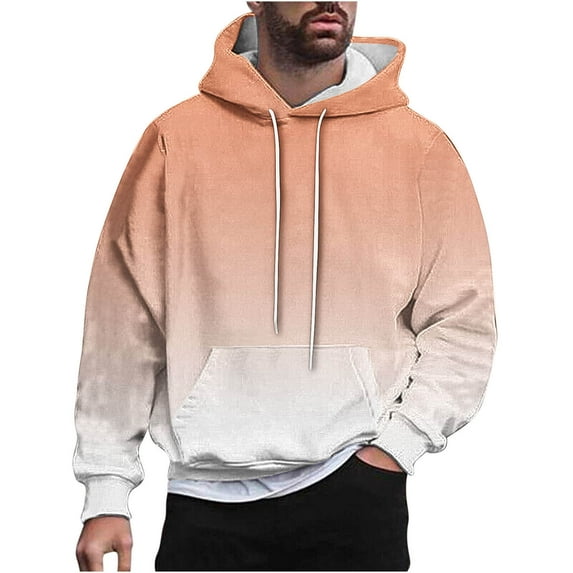 Hoodie Mens Shirts Hooded Drawstring Adjustable Shirt Men Casual Fashion Hooded Sweatshirts Round Neck Print Pullover Long Sleeve Sweatshirt Everyday,Streetwear,Outdoor Sports Clothing Shirts For Men