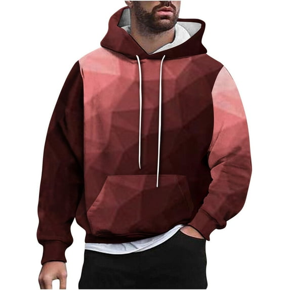 Hoodie Mens Shirts Hooded Drawstring Adjustable Shirt Men Casual Fashion Hooded Sweatshirts Round Neck Print Pullover Long Sleeve Sweatshirt Everyday,Streetwear,Outdoor Sports Clothing Shirts For Men