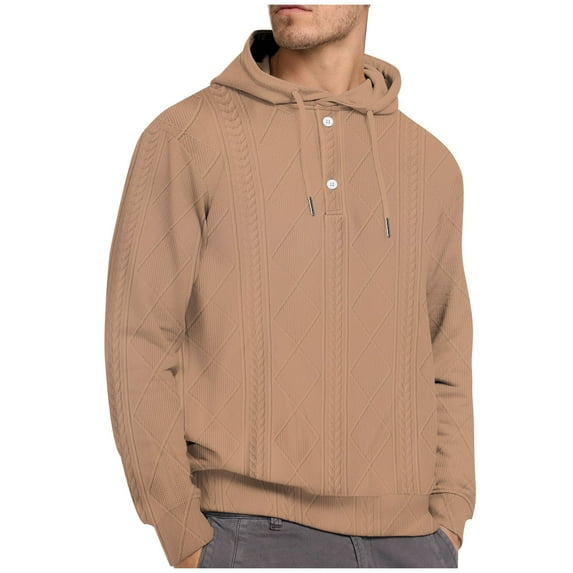 Hoodie Mens Shirts Hooded Drawstring Adjustable Shirt Men Fashion Casual Solid Pullover Hoodies Long Sleeves Sweatshirt Coat Everyday,Streetwear,Outdoor Sports Clothing Shirts For Men