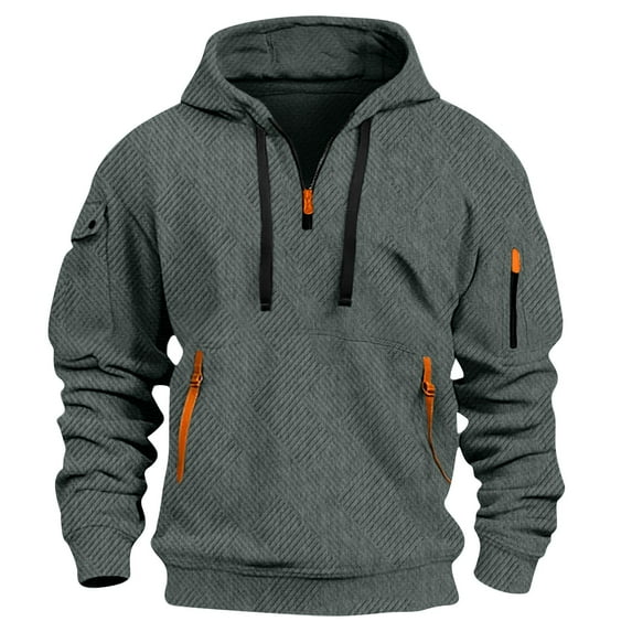 Hoodie Mens Shirts Hooded Drawstring Adjustable Shirt Men's Outdoor Leisure Spring And Winter Plus Fleece Thickened Warm Long-sleeved Hoodie Everyday,Streetwear,Outdoor Sports Clothing Shirts For Men
