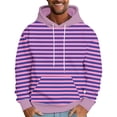 thumbnail image 1 of Hoodie Mens Shirts Hooded Drawstring Adjustable Shirt Men's Striped Printed Colorblock Loose Hooded Sweatshirt Printed Long Sleeve Top Everyday,Streetwear,Outdoor Sports Clothing Shirts For Men, 1 of 4
