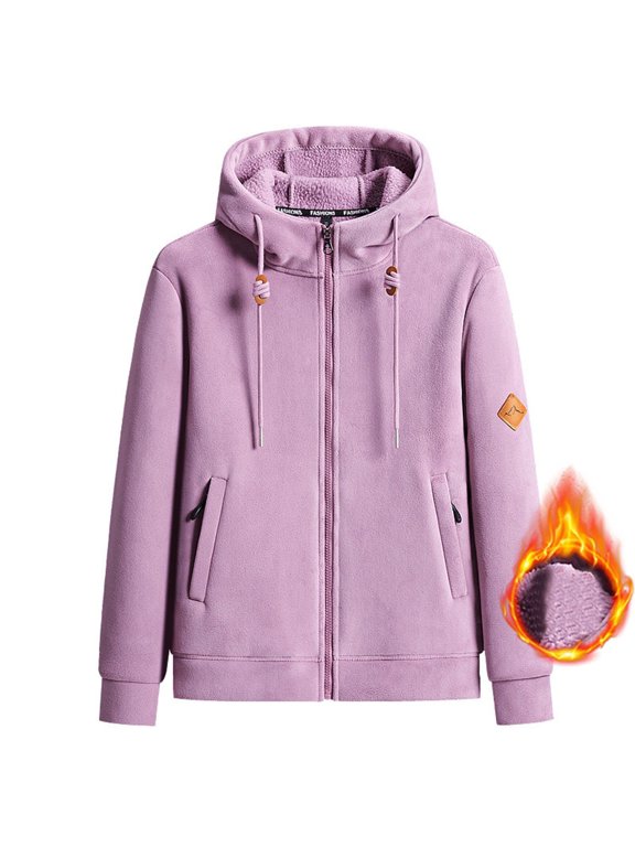 Hoodie Mens Shirts Hooded Drawstring Adjustable Shirt Winter Solid Color Thickened Fleece Double-sided Rocking Hooded Padded Sweater Jacket Everyday,Streetwear,Outdoor Sports Clothing Shirts For Men