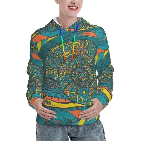 Hoodie Novelty Sweatshirt Pullover Hoodies for Women, Ornamental Snails Abstract Snail