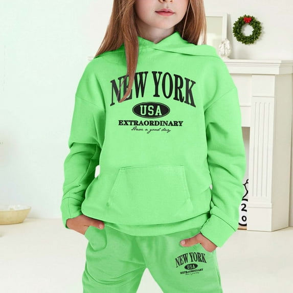 Hoodie Outfits Fall 2 Pieces Long Sleeve Hoodie And Sweatpants Outfits Athletic Preppy Clothes