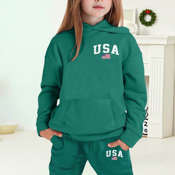 Hoodie Outfits Set Fall 2 Pieces Long Sleeve Hoodie And Sweatpants Outfits Athletic Preppy Clothes