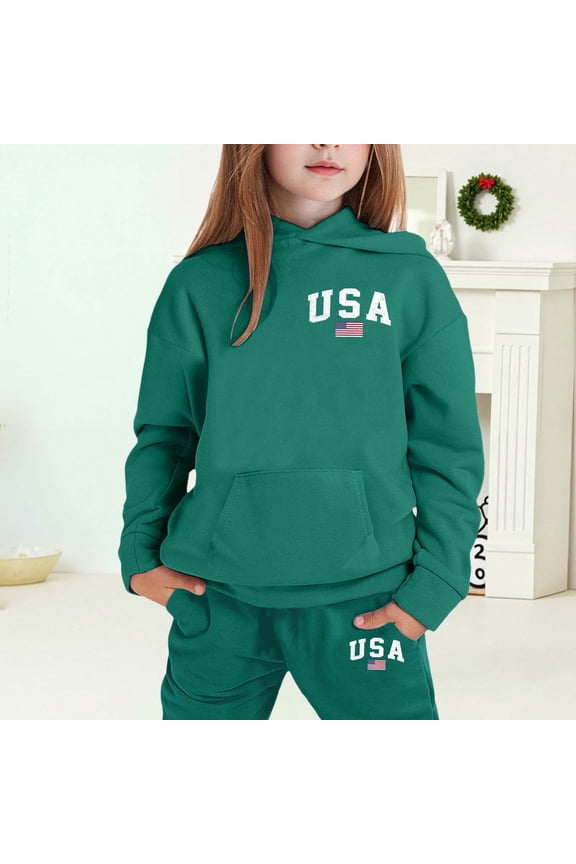 Hoodie Outfits Set Fall 2 Pieces Long Sleeve Hoodie And Sweatpants Outfits Athletic Preppy Clothes