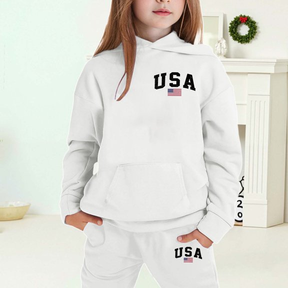 Hoodie Outfits Set Fall 2 Pieces Long Sleeve Hoodie And Sweatpants Outfits Athletic Preppy Clothes