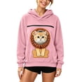 thumbnail image 1 of Hoodie with Pet Pouch for Women Men Pet Carrier Casual Oversized Kangaroo Pocket Long Sleeve Pullover Sweatshirt Animal Holder Hoodie with Cat Pouch Dog Carrier Sweatshirt, 1 of 8