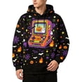 thumbnail image 1 of Hoodie Pumpkin Ghost Sweatshirts Halloween Hooded Sweatshirts Mens Novelty Halloween Print Long Sleeve Shirts Black8 XL, 1 of 4