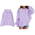 thumbnail image 1 of Hoodie Purple Hoodies Lightweight Long Sleeve Hoodies Fall Winter Clothes r Girls Clothes 4-5 Years Boys Girls Fashion, 1 of 5