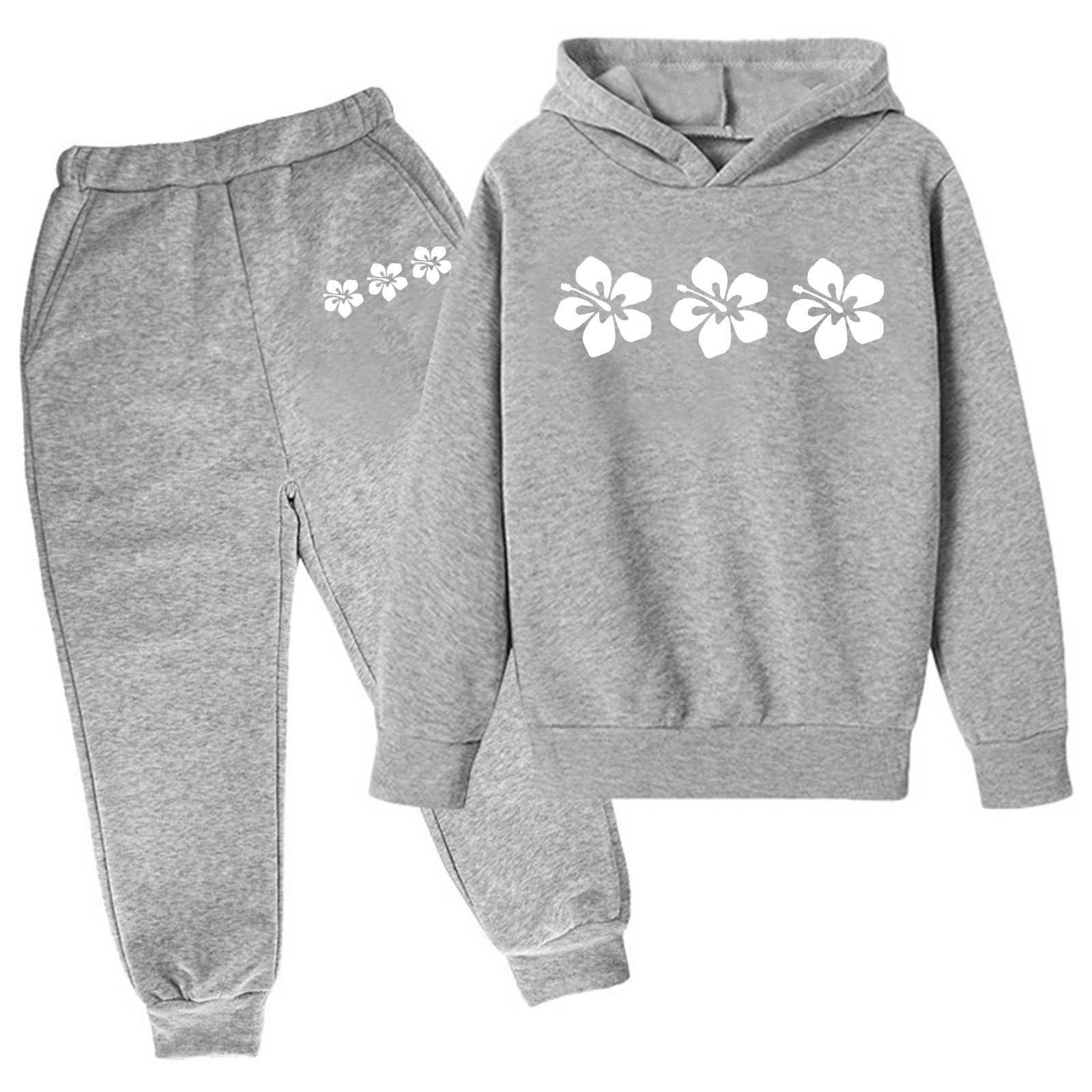 Pink Graphic Sweatsuit For Teen Girls - 2 Piece Hoodie And Sweatpants Set 2024 Fall Preppy Outfit