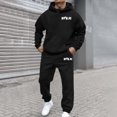 thumbnail image 1 of Hoodie Set for Men and Women Autumn and Winter Fashion Casual Letter Printed Sports Long Sleeved Made of Polyester with Comfortable and Breathable Feature, 1 of 3
