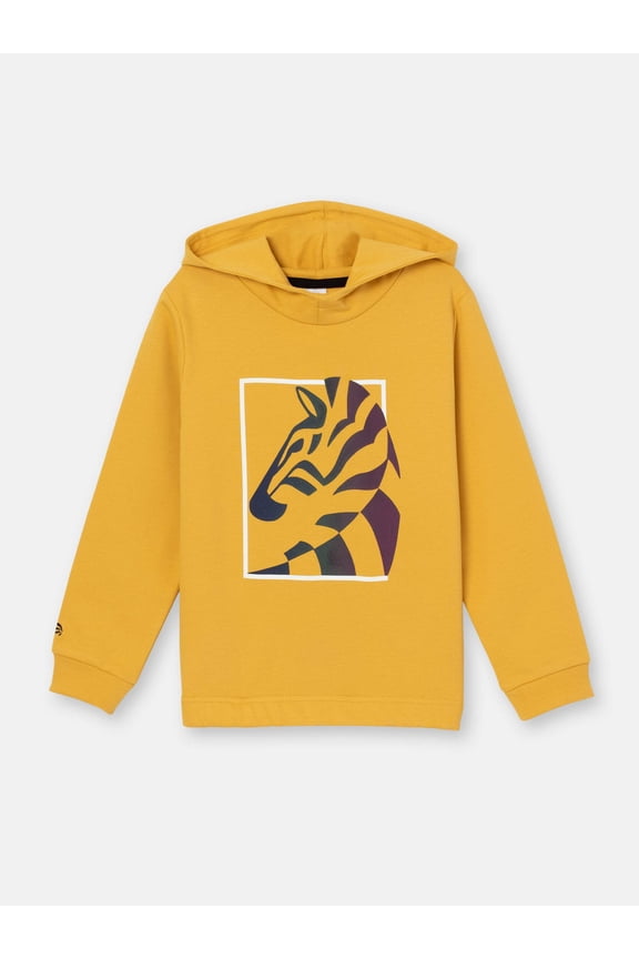 Hoodie Sweatshirt with (Zebra) Reflective Graphic - Yellow