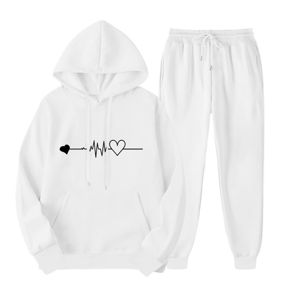 Hoodie Sweatsuit Sets,Outfits Men's And Women's Sports Tracksuits Long Sleeve Pullover Hoodies Sweatshirt Loose Coat And Sweatpants Fall Winter Suit Active Joggers Outfits