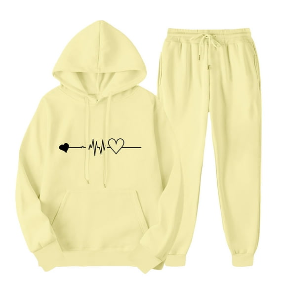 Hoodie Sweatsuit Sets,Outfits Men's And Women's Sports Tracksuits Long Sleeve Pullover Hoodies Sweatshirt Loose Coat And Sweatpants Fall Winter Suit Active Joggers Outfits