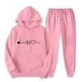 thumbnail image 1 of Hoodie Sweatsuit Sets,Outfits Men's And Women's Sports Tracksuits Long Sleeve Pullover Hoodies Sweatshirt Loose Coat And Sweatpants Fall Winter Suit Active Joggers Outfits, 1 of 7
