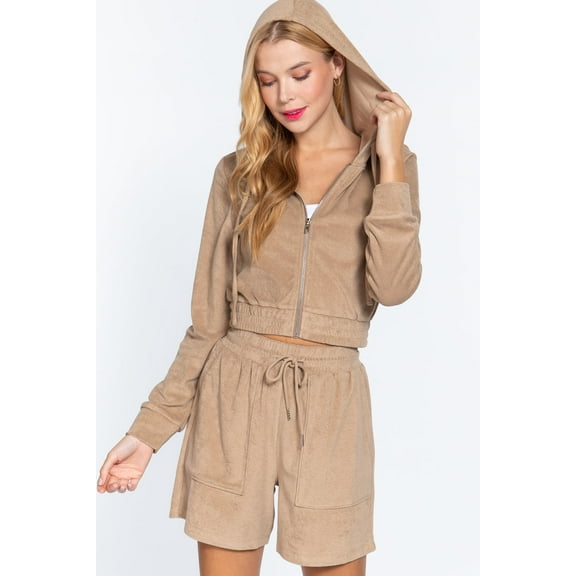 Hoodie Terry Towelling Jacket